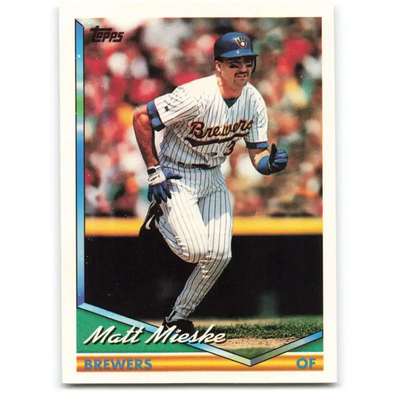 1994 Topps #339 Matt Mieske EX Excellent Milwaukee Brewers Baseball Card - Baseball Card Single