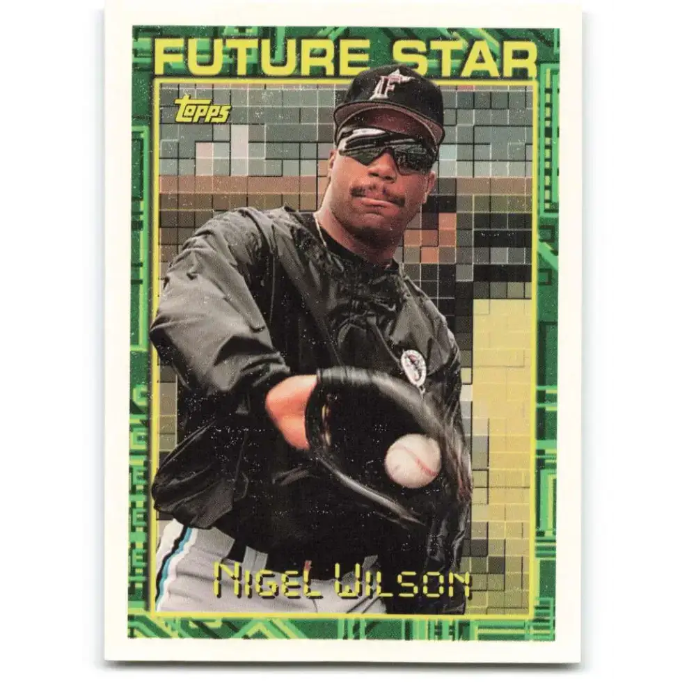 1994 Topps #341 Nigel Wilson EX Excellent Florida Marlins Baseball Card - Baseball Card Single