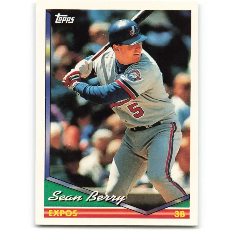 1994 Topps #344 Sean Berry EX Excellent Montreal Expos Baseball Card - Baseball Card Single