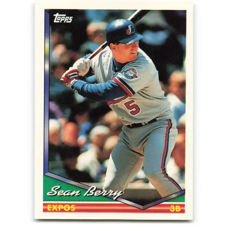 1994 Topps #344 Sean Berry EX Excellent Montreal Expos Baseball Card - Baseball Card Single
