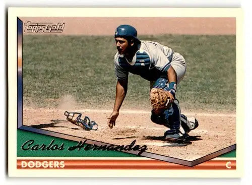 1994 Topps #353 Carlos Hernandez Los Angeles Dodgers Baseball Cards ID:61694 - Baseball Card Single