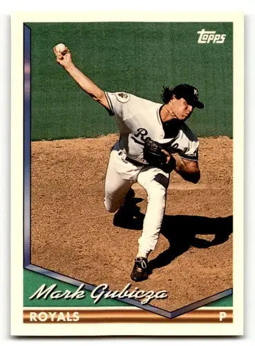 Vintage 1994 Topps Mark Gubicza baseball card with original gloss Kansas City Royals