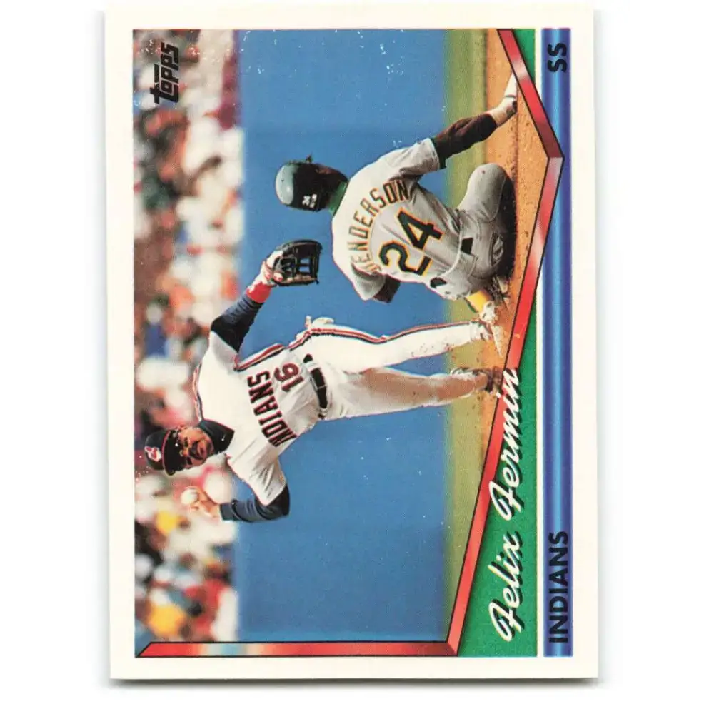 1994 Topps #36 Felix Fermin EX Excellent Cleveland Indians Baseball Card - Baseball Card Single