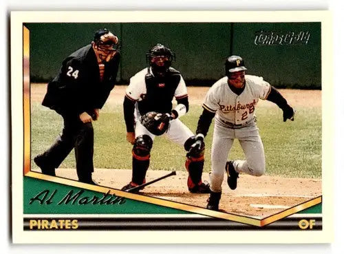 1994 Topps #366 Al Martin Pittsburgh Pirates Baseball Cards EX/NM ID:61680 - Baseball Card Single