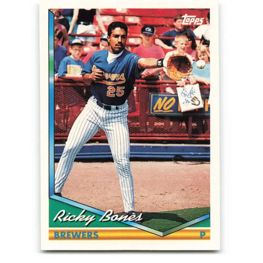 1994 Topps #367 Ricky Bones EX Excellent Milwaukee Brewers Baseball Card