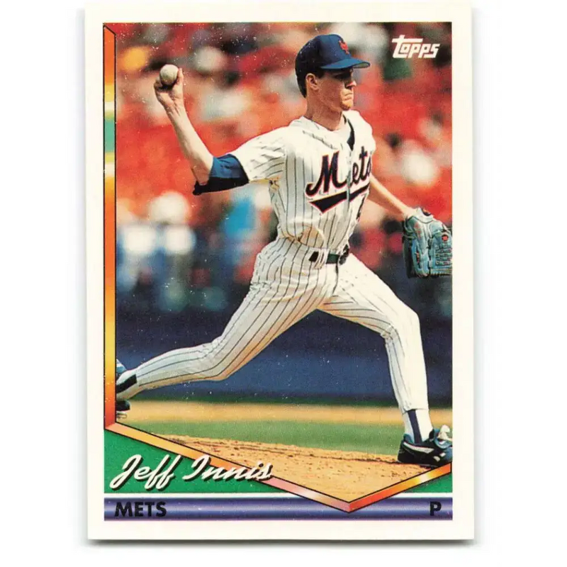 1994 Topps #37 Jeff Innis EX Excellent New York Mets Baseball Card - Baseball Card Single