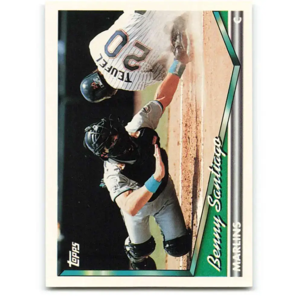 1994 Topps #370 Benito Santiago EX Excellent Florida Marlins Baseball Card - Baseball Card Single