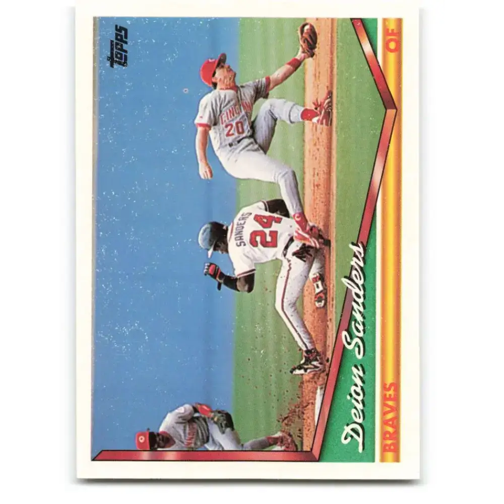 1994 Topps #375 Deion Sanders EX Excellent Atlanta Braves Baseball Card