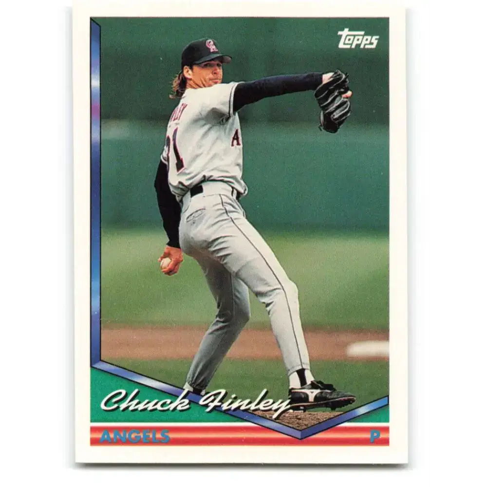 1994 Topps #381 Chuck Finley EX Excellent California Angels Baseball Card - Baseball Card Single