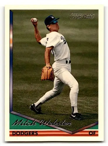 1994 Topps #382 Mitch Webster Los Angeles Dodgers Baseball Cards EX/ ID:61672 - Baseball Card Single