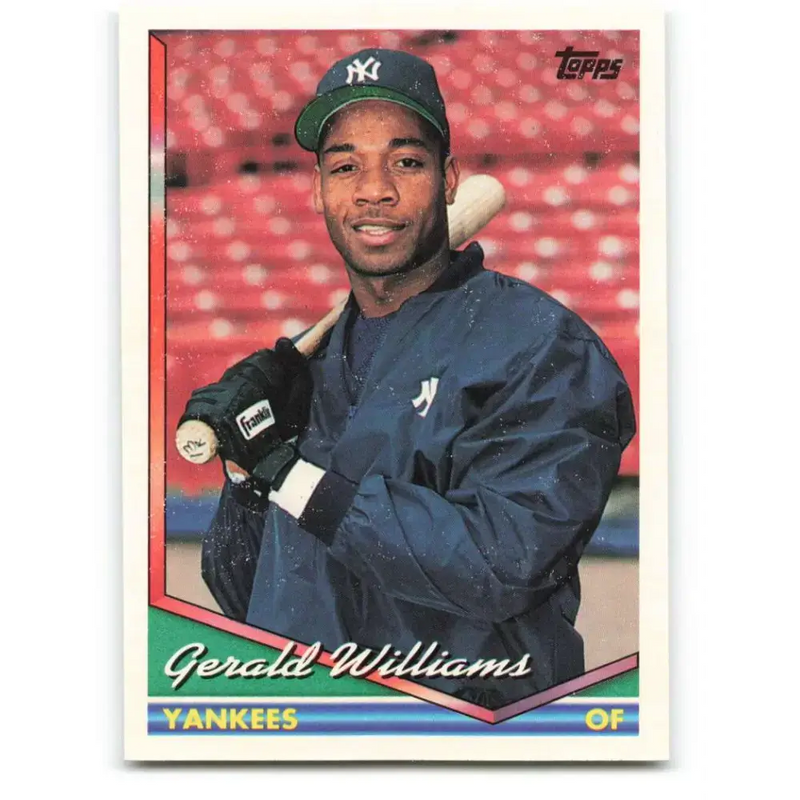 1994 Topps #383 Gerald Williams EX Excellent New York Yankees Baseball Card - Baseball Card Single