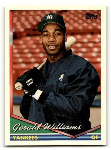 Vintage 1994 Topps Gerald Williams NY Yankees baseball card with original gloss