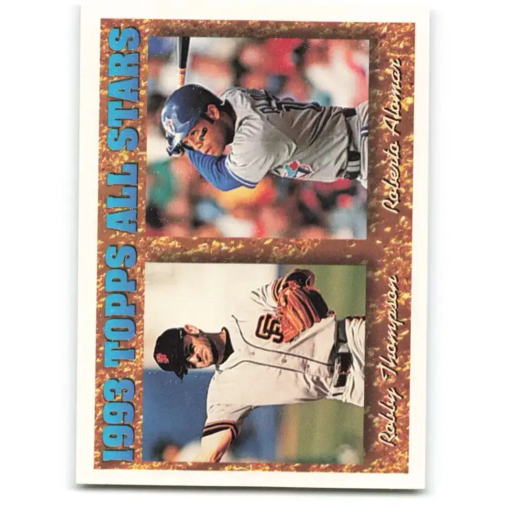 1994 Topps #385 Robby Thompson/Roberto Alomar EX Excellent San Francisco Giants/Toronto Blue Jays Baseball Card