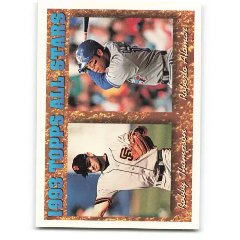 1994 Topps #385 Robby Thompson/Roberto Alomar EX Excellent San Francisco Giants/Toronto Blue Jays Baseball Card