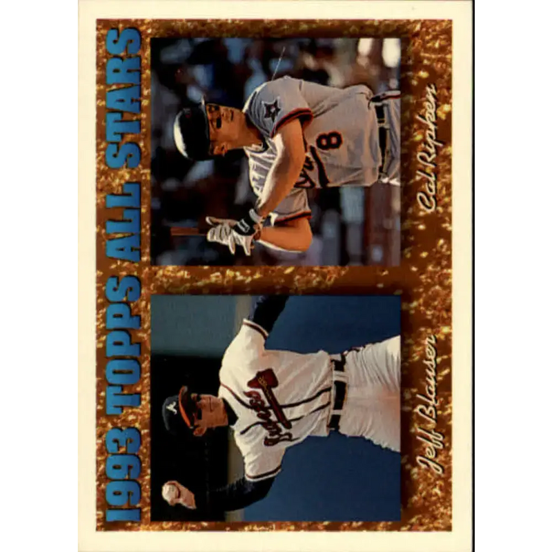 1994 Topps #387 Jeff Blauser/Cal Ripken Jr. EX Excellent Atlanta Braves/Baltimore Orioles Baseball Card - Baseball Card