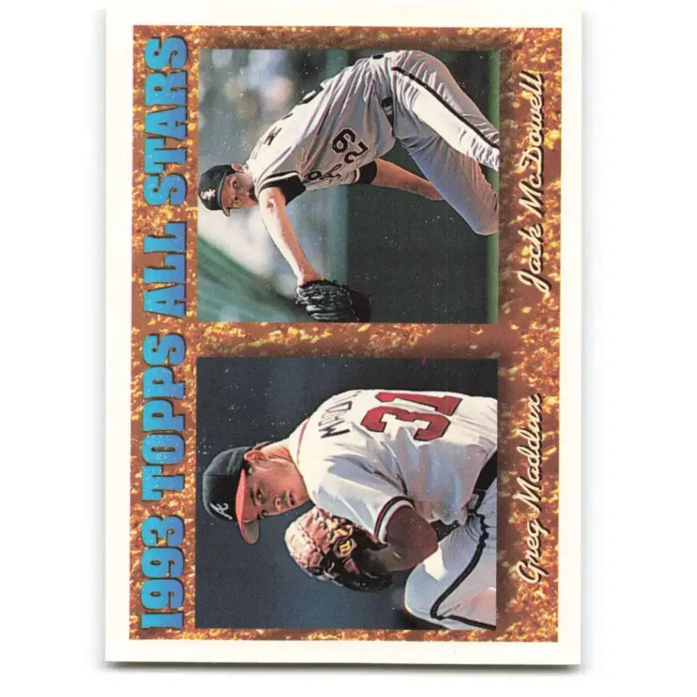 1994 Topps #392 Greg Maddux/Jack McDowell EX Excellent Atlanta Braves/Chicago White Sox Baseball Card - Baseball Card