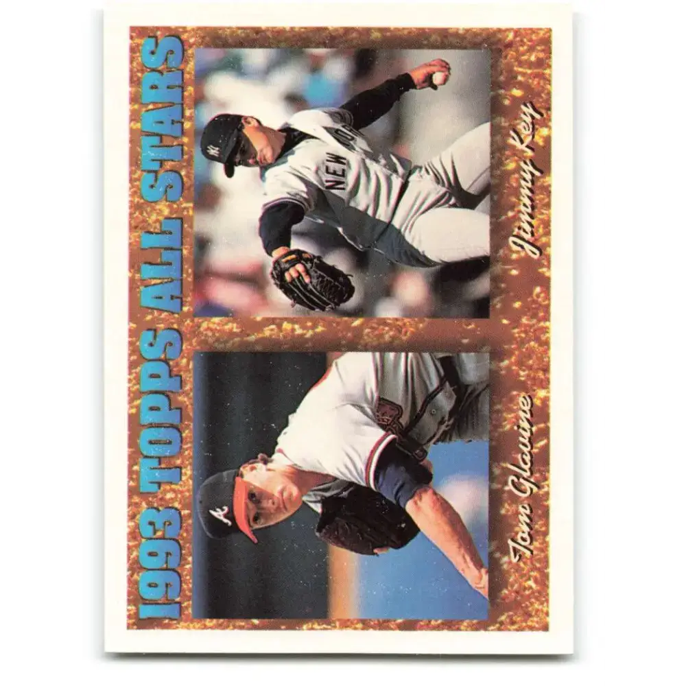 1994 Topps #393 Tom Glavine/Jimmy Key EX Excellent Atlanta Braves/New York Yankees Baseball Card - Baseball Card Single