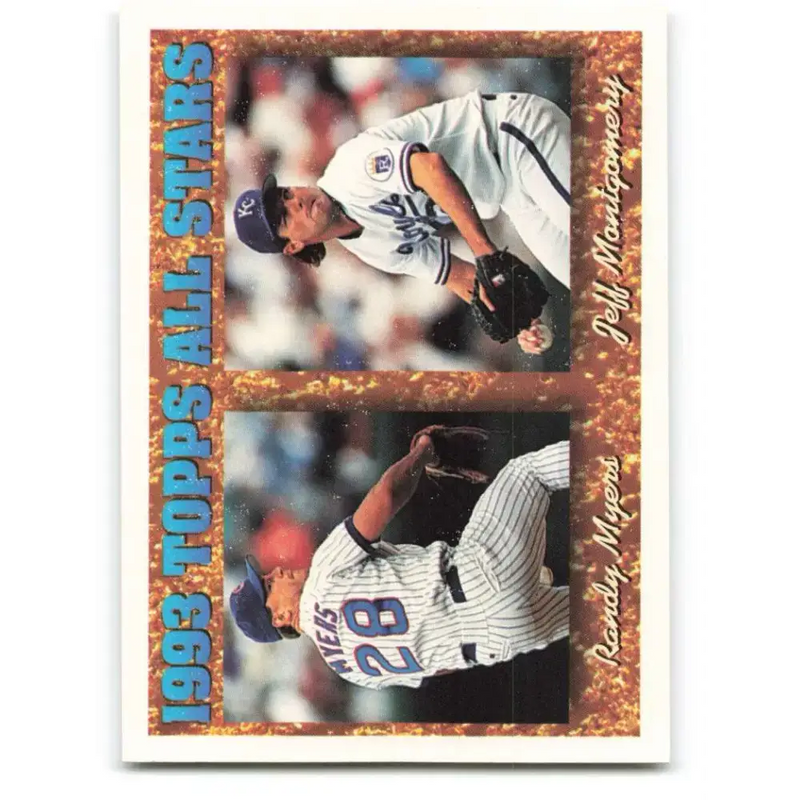 1994 Topps #394 Randy Myers/Jeff Montgomery EX Excellent Kansas City Royals/Chicago Cubs Baseball Card - Baseball Card
