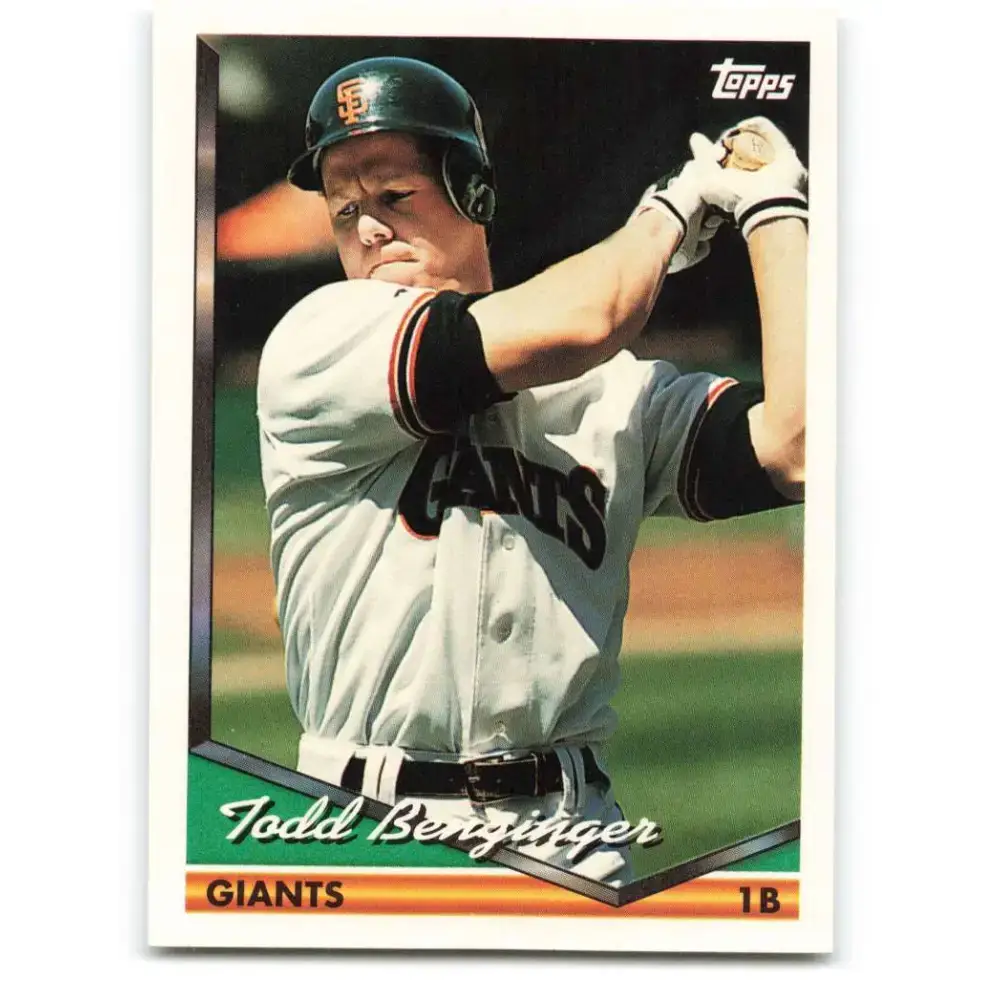 1994 Topps #398 Todd Benzinger EX Excellent San Francisco Giants Baseball Card - Baseball Card Single