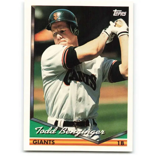 1994 Topps #398 Todd Benzinger EX Excellent San Francisco Giants Baseball Card - Baseball Card Single