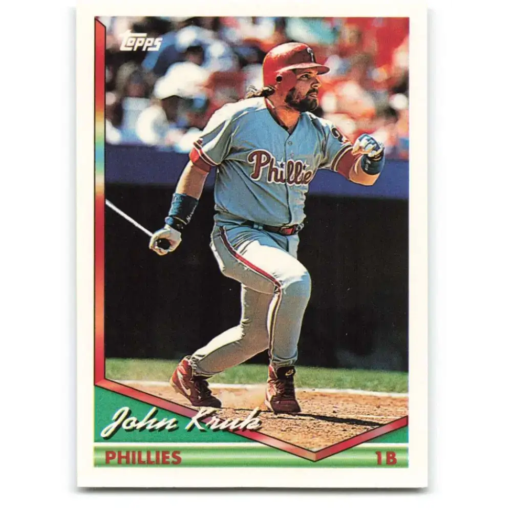 1994 Topps #401 John Kruk EX Excellent Philadelphia Phillies Baseball Card
