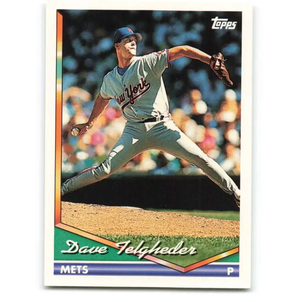 1994 Topps #402 Dave Telgheder EX Excellent New York Mets Baseball Card - Baseball Card Single