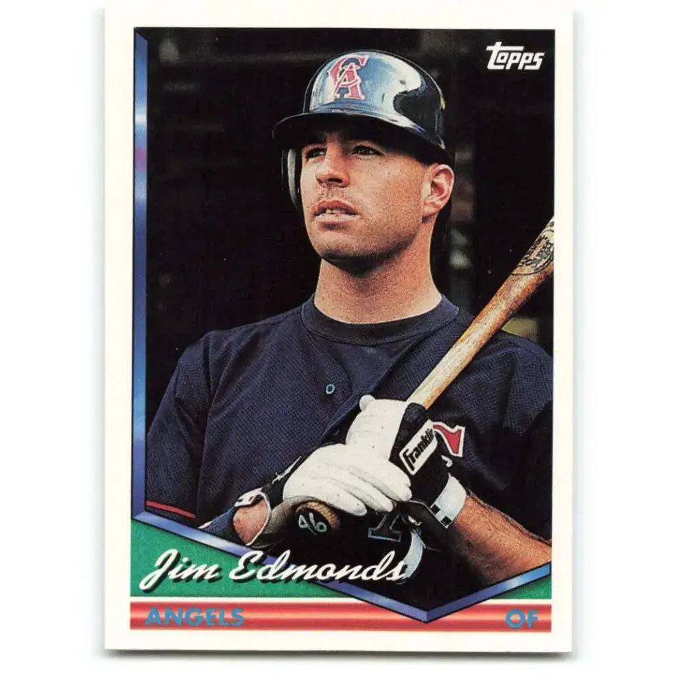 1994 Topps #404 Jim Edmonds EX Excellent California Angels Baseball Card - Baseball Card Single