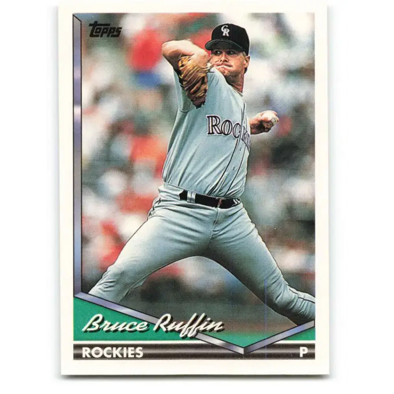 1994 Topps #407 Bruce Ruffin EX Excellent Colorado Rockies Baseball Card - Baseball Card Single