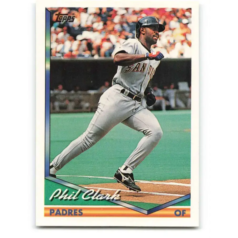 1994 Topps #408 Phil Clark EX Excellent San Diego Padres Baseball Card - Baseball Card Single