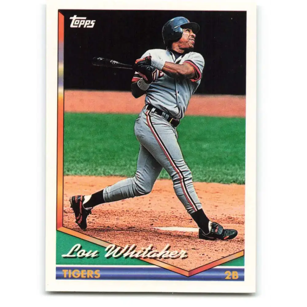 1994 Topps #410 Lou Whitaker EX Excellent Detroit Tigers Baseball Card - Baseball Card Single
