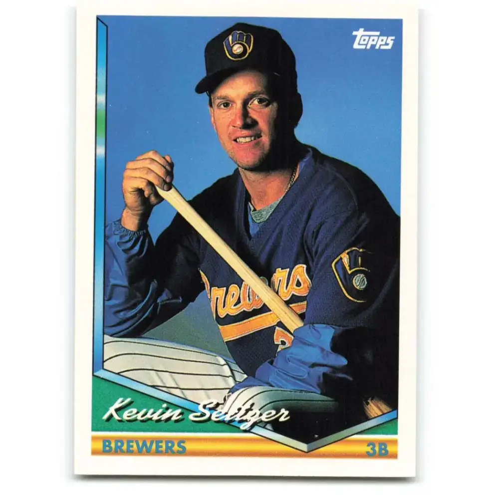 1994 Topps #411 Kevin Seitzer EX Excellent Milwaukee Brewers Baseball Card - Baseball Card Single