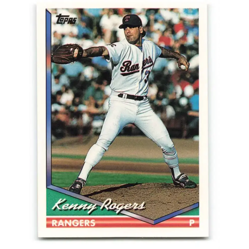 1994 Topps #413 Kenny Rogers EX Excellent Texas Rangers Baseball Card - Baseball Card Single