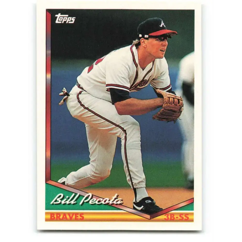 1994 Topps #414 Bill Pecota EX Excellent Atlanta Braves Baseball Card - Baseball Card Single