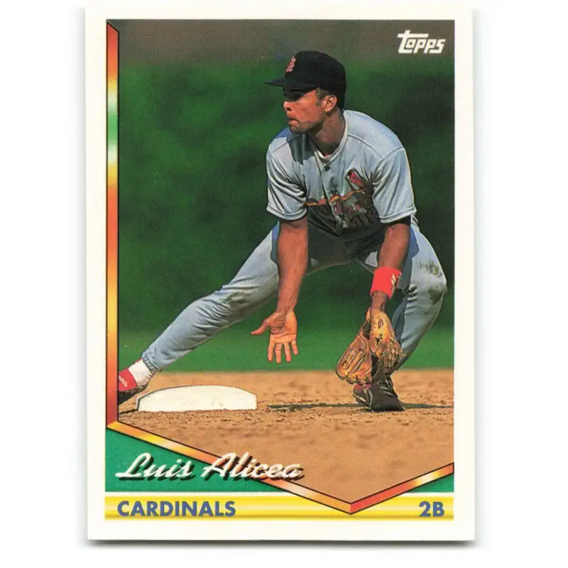 1994 Topps #416 Luis Alicea EX Excellent St. Louis Cardinals Baseball Card - Baseball Card Single