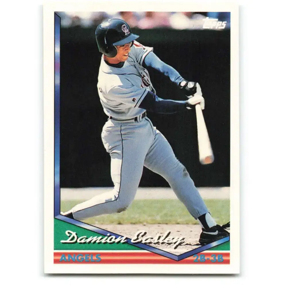 1994 Topps #418 Damion Easley EX Excellent California Angels Baseball Card - Baseball Card Single