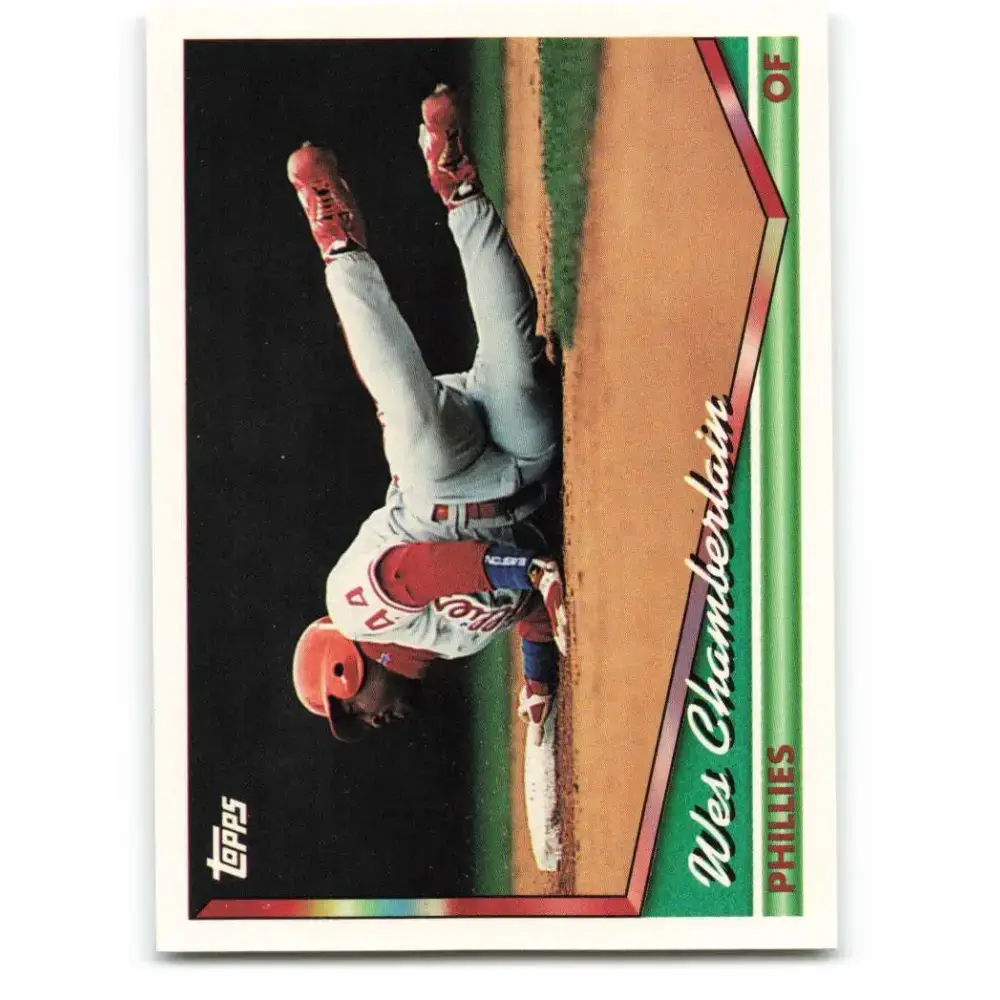 1994 Topps #419 Wes Chamberlain EX Excellent Philadelphia Phillies Baseball Card - Baseball Card Single