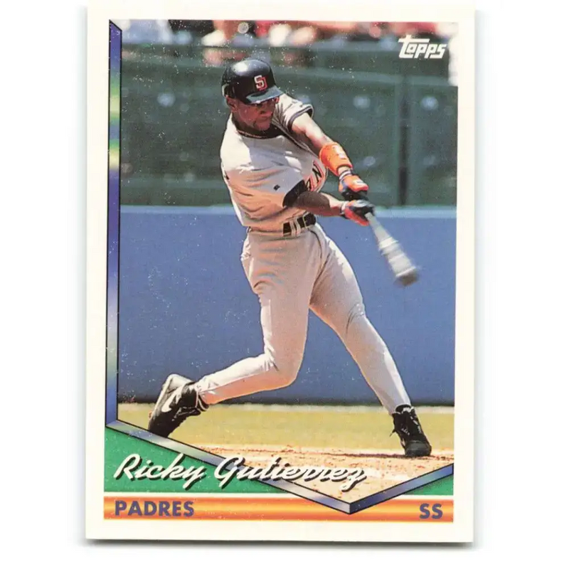 1994 Topps #42 Ricky Gutierrez EX Excellent San Diego Padres Baseball Card - Baseball Card Single