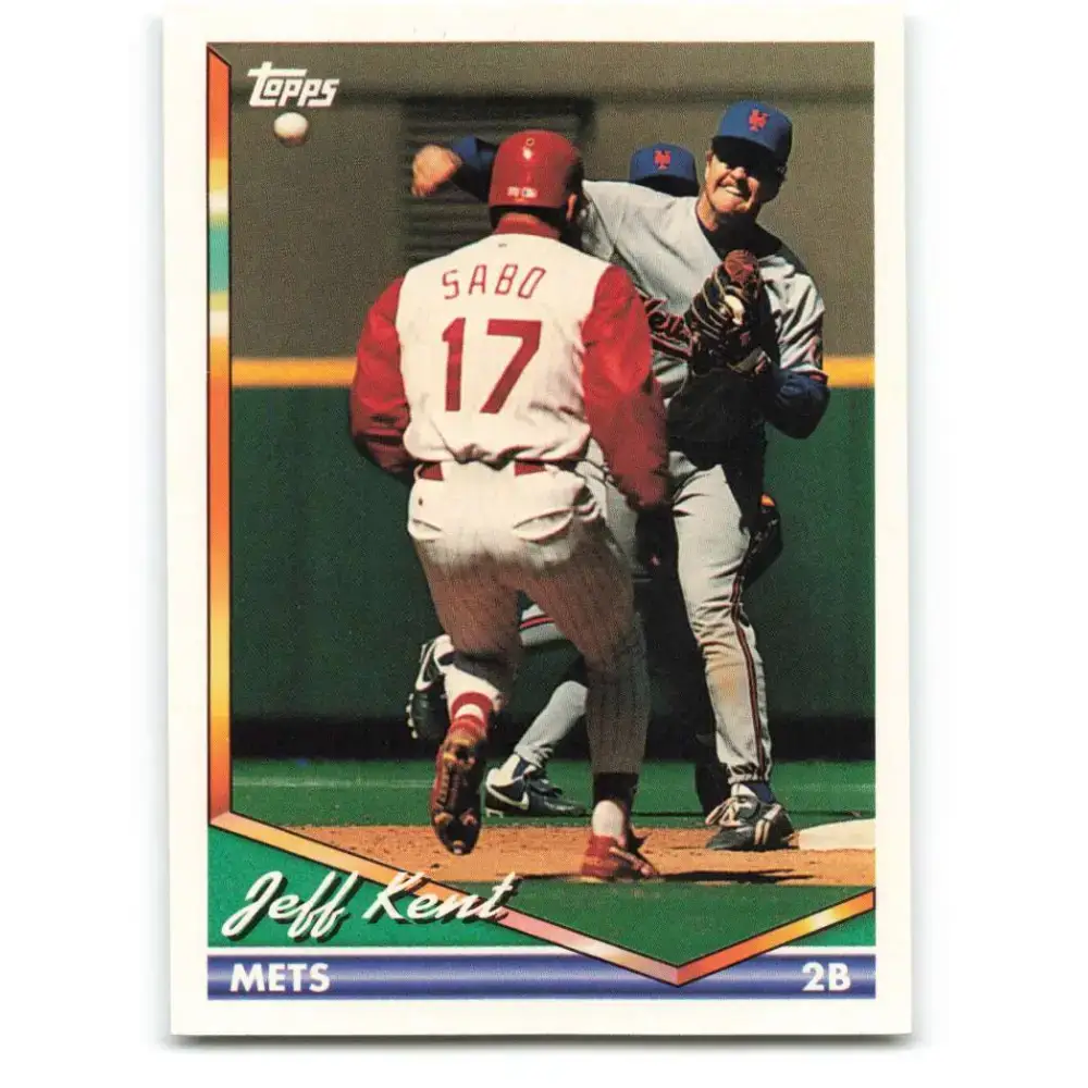 1994 Topps #424 Jeff Kent EX Excellent New York Mets Baseball Card - Baseball Card Single