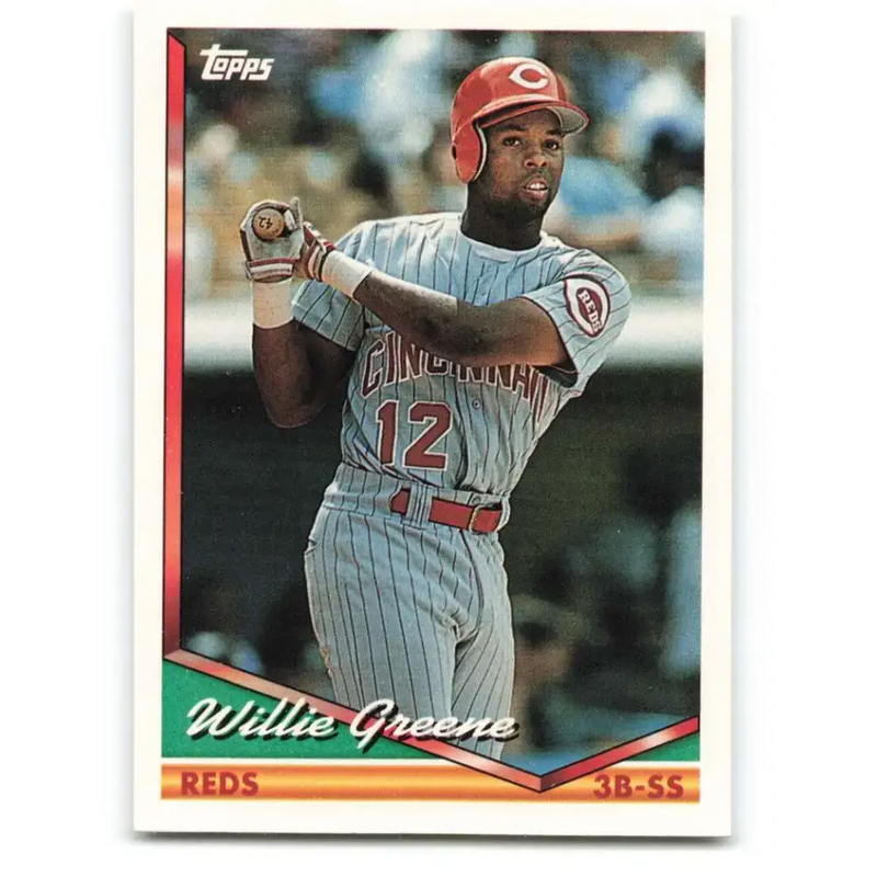 1994 Topps #428 Willie Greene EX Excellent Cincinnati Reds Baseball Card - Baseball Card Single