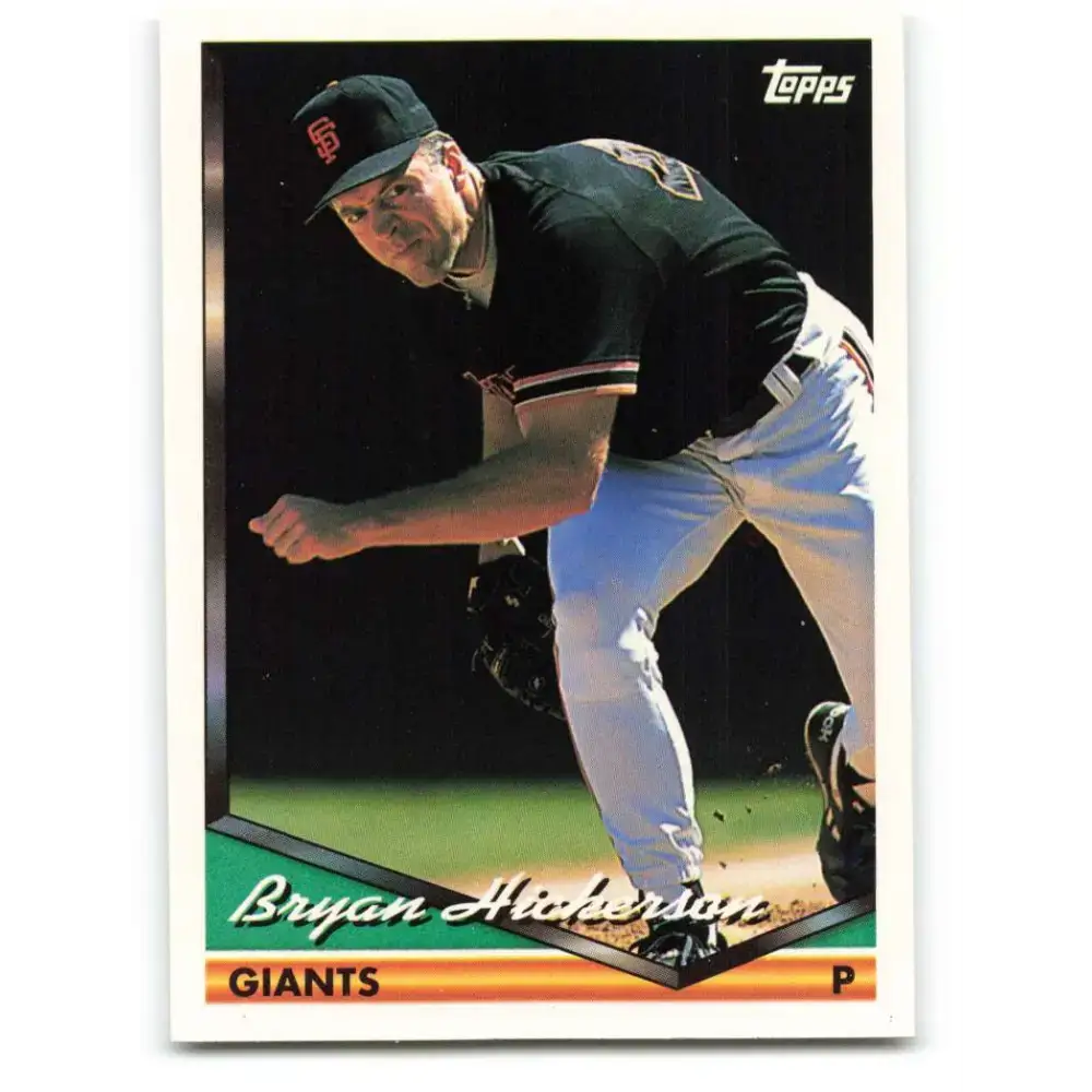 1994 Topps #429 Bryan Hickerson EX Excellent San Francisco Giants Baseball Card - Baseball Card Single