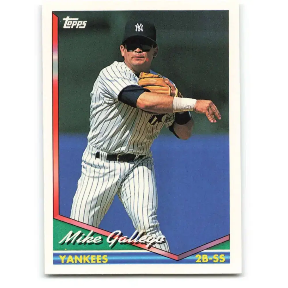 1994 Topps #432 Mike Gallego EX Excellent New York Yankees Baseball Card - Baseball Card Single
