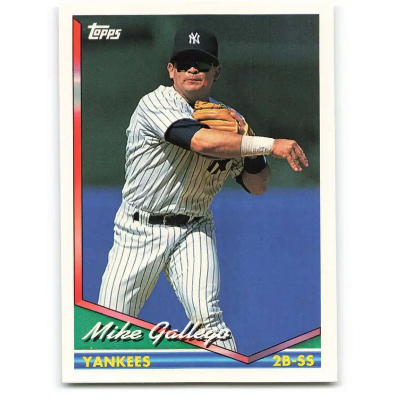 1994 Topps #432 Mike Gallego EX Excellent New York Yankees Baseball Card - Baseball Card Single