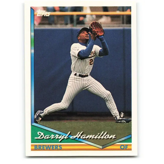 1994 Topps #435 Darryl Hamilton EX Excellent Milwaukee Brewers Baseball Card