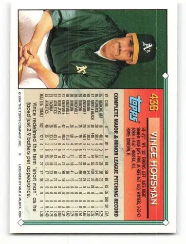 1994 Topps #436 Vince Horsman NM-MT Athletics ID:72077 - Baseball Card Single