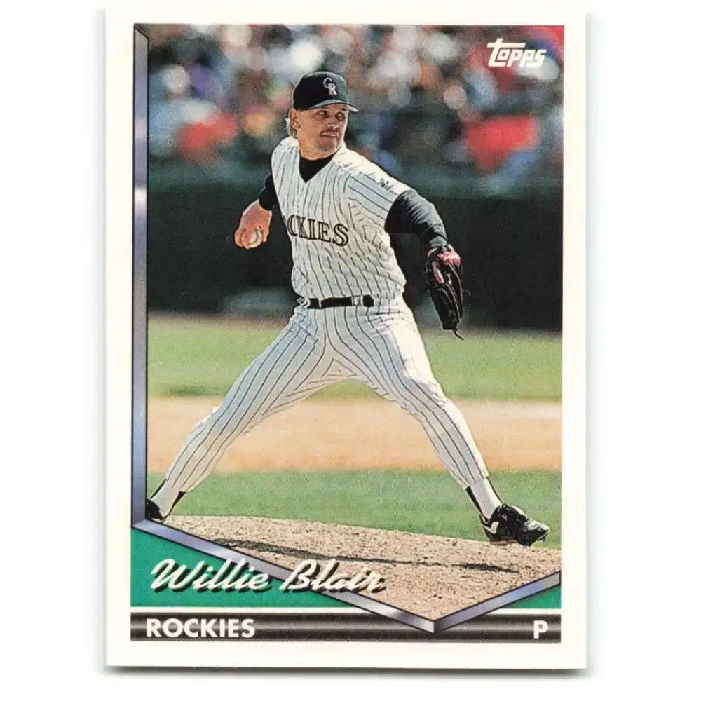 1994 Topps #439 Willie Blair EX Excellent Colorado Rockies Baseball Card - Baseball Card Single