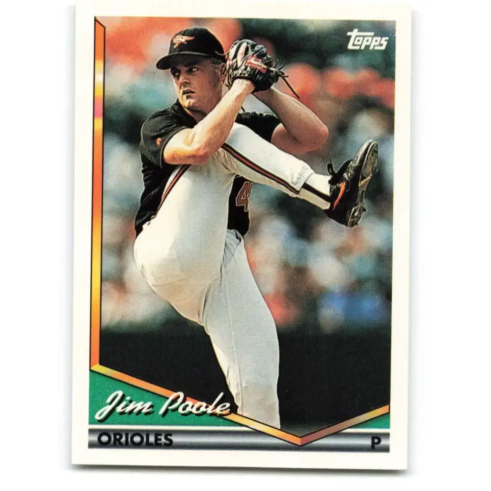 1994 Topps #449 Jim Poole EX Excellent Baltimore Orioles Baseball Card - Baseball Card Single