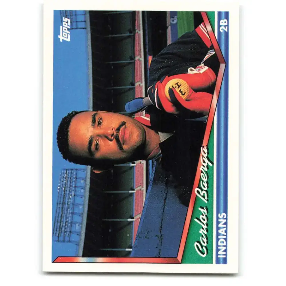 1994 Topps #450 Carlos Baerga EX Excellent Cleveland Indians Baseball Card - Baseball Card Single
