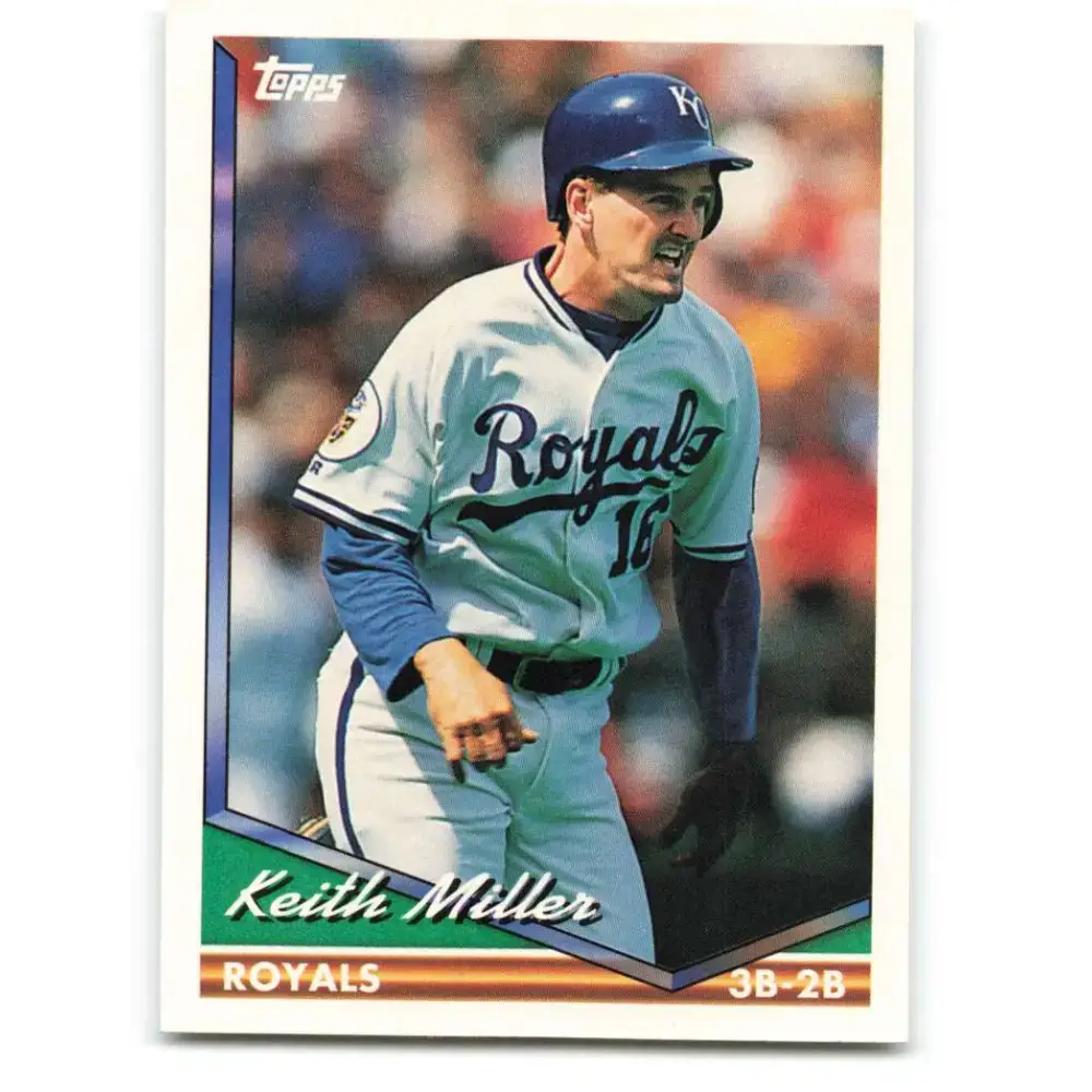 1994 Topps #454 Keith Miller EX Excellent Kansas City Royals Baseball Card - Baseball Card Single