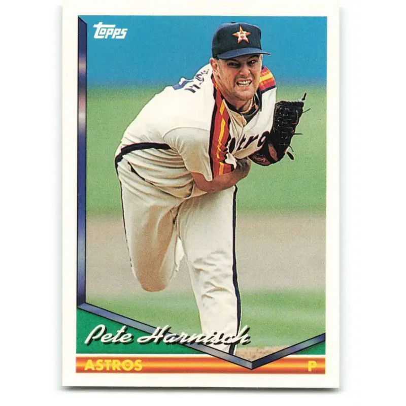 1994 Topps #456 Pete Harnisch EX Excellent Houston Astros Baseball Card - Baseball Card Single