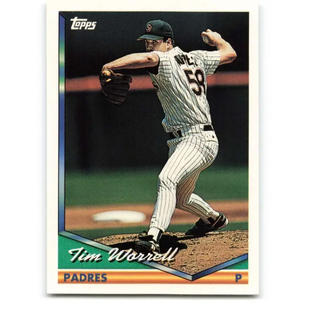 1994 Topps #458 Tim Worrell EX Excellent San Diego Padres Baseball Card - Baseball Card Single